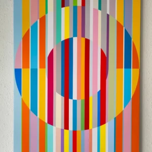 An artwork by Orosz Gellért Balázs on a wall