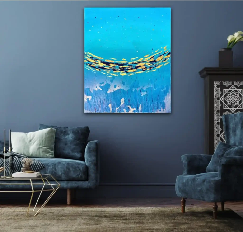 An artwork by Yann AWAY in an imaginary room