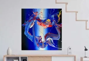 An artwork by Yann AWAY in an imaginary room