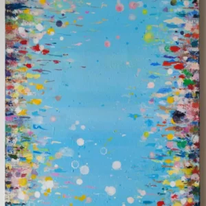 An artwork by Emőke Havasi on a wall