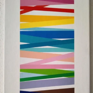 An artwork by Emőke Havasi on a wall