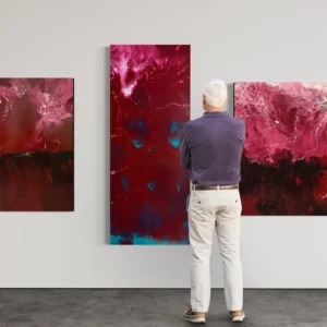 An artwork by Edmund Hanser, mounted at an imaginary exhibition